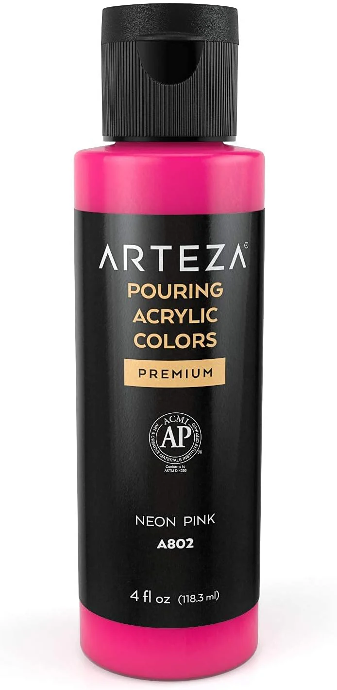 ARTEZA Acrylic Pouring Paint Set - 118ml Bottles - Set of 4 Blush Tones - Image 4