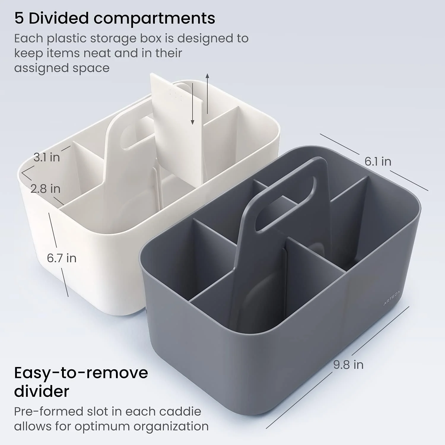 ARTEZA Arts & Crafts Storage Caddy - Image 3