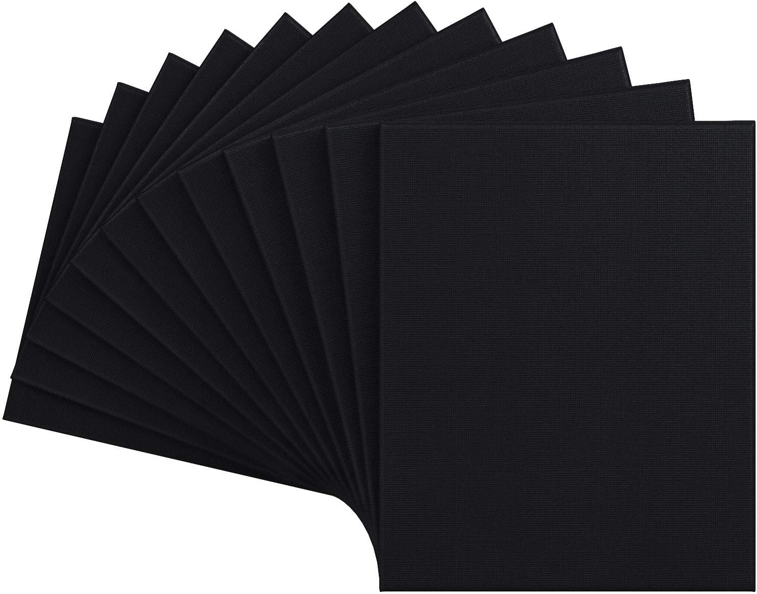Arteza Black Stretched Canvas - 8"x10" (20x25cm) - 12 Pack - Image 3