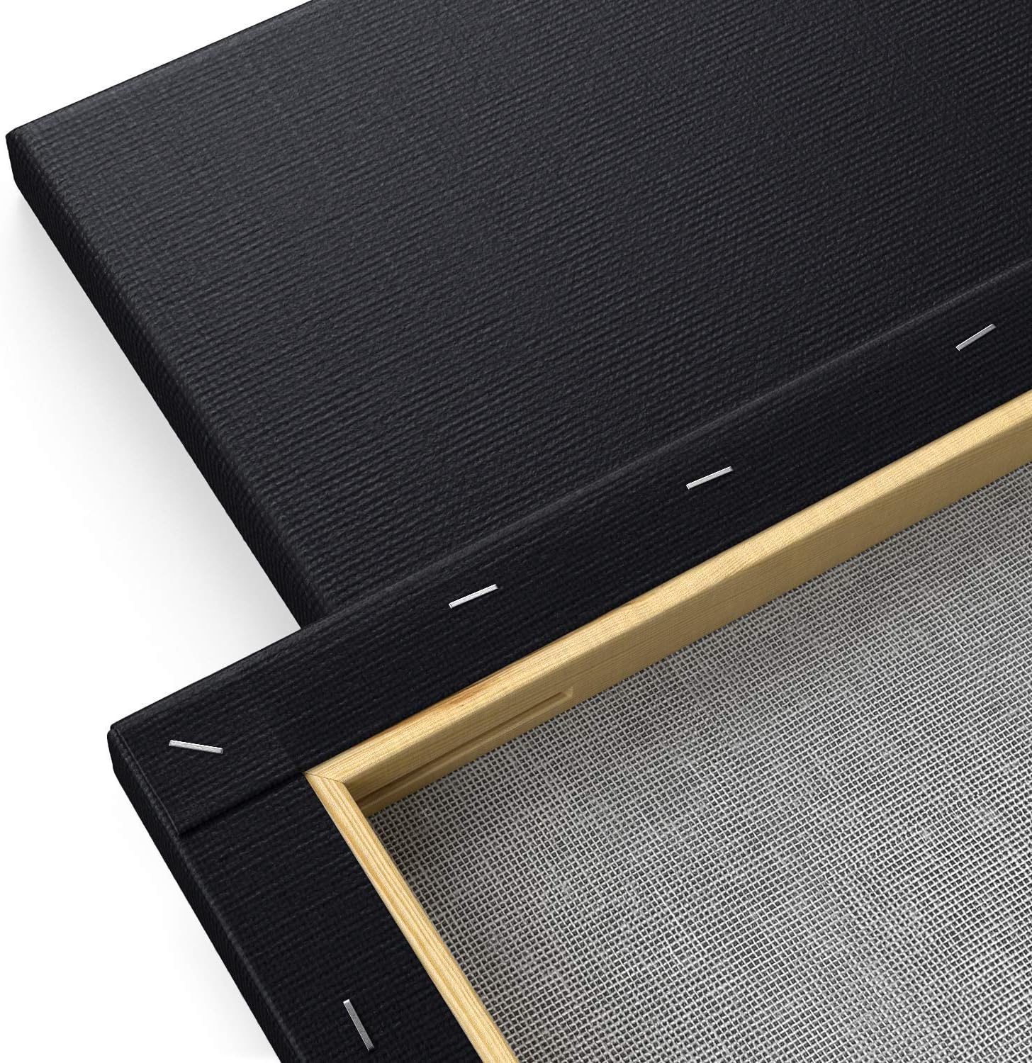Arteza Black Stretched Canvas - 8"x10" (20x25cm) - 12 Pack - Image 5