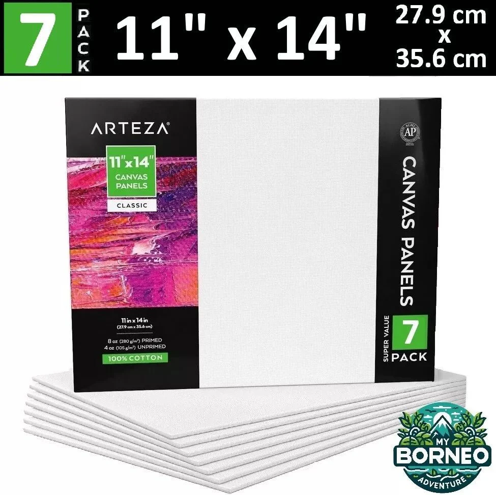 ARTEZA Blank Canvas for Painting - 11x14inch (27.9 cm x 35.6) - 7 Pack Pre-Primed - Image 6