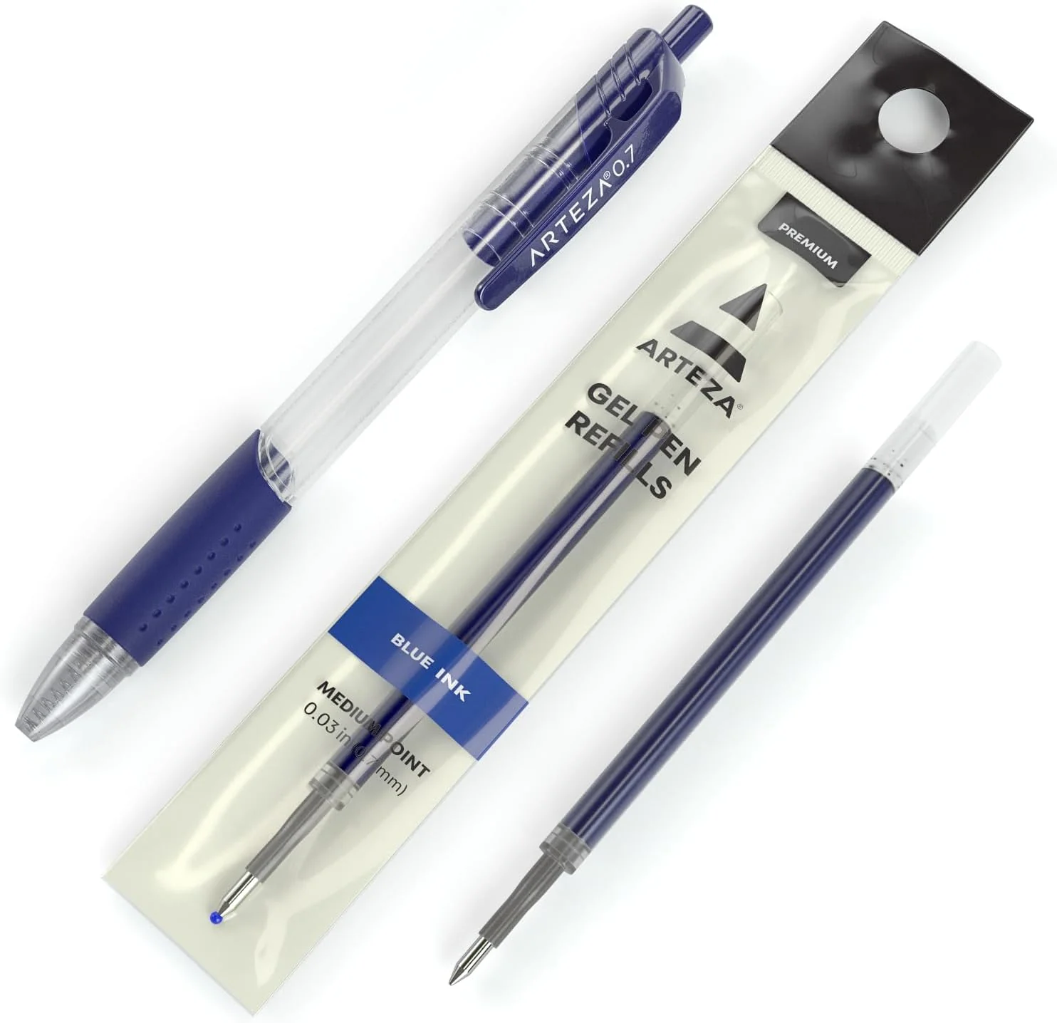 Arteza Blue Roller Ball Gel Ink Pen Refills - 50 Pack - Image 2