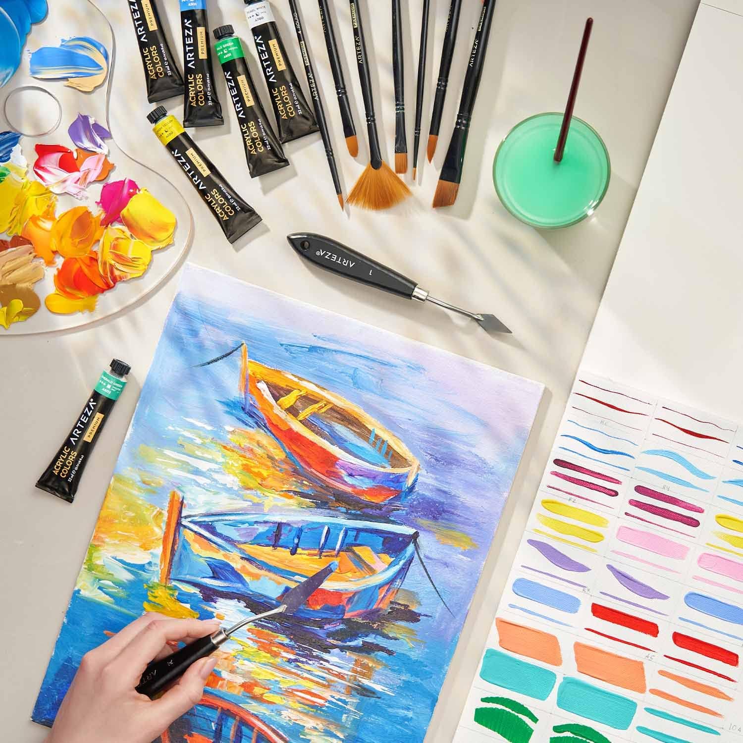 Arteza Canvas Board - 11"x14" (27.9x35.6cm) - 14 Pack - Image 5