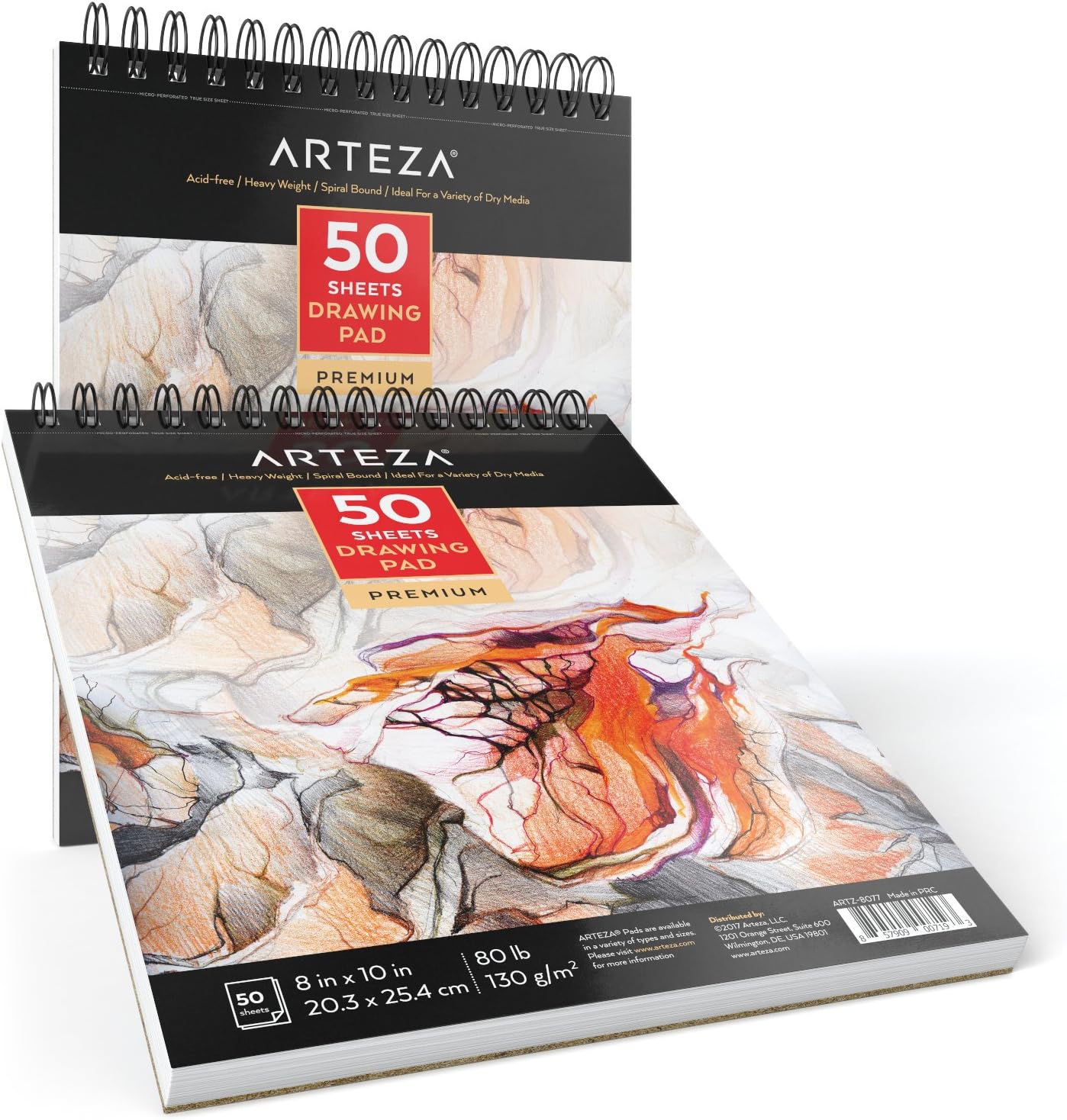 Arteza Drawing Pad 20.3x25.4 cm - Pack of 2 - Image 4