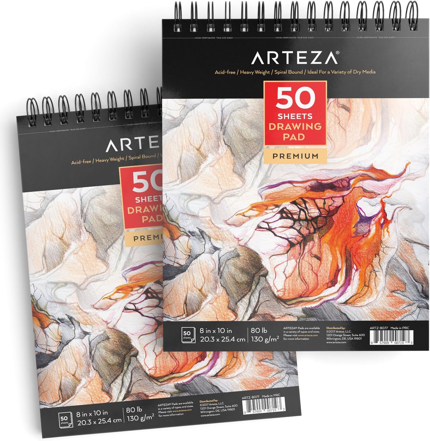 Arteza Drawing Pad 20.3x25.4 cm - Pack of 2 - Image 5