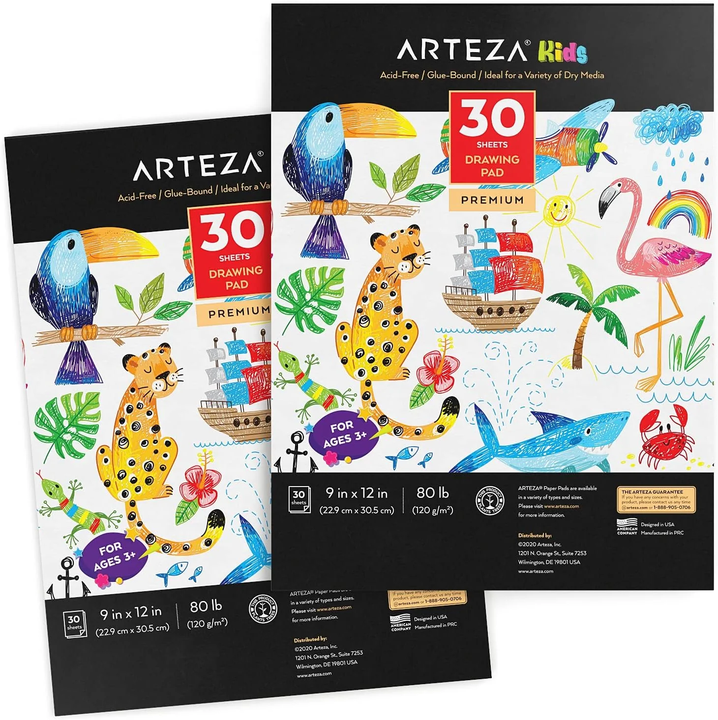 Arteza Drawing Pad for Kids - Pack of 2 - Image 2