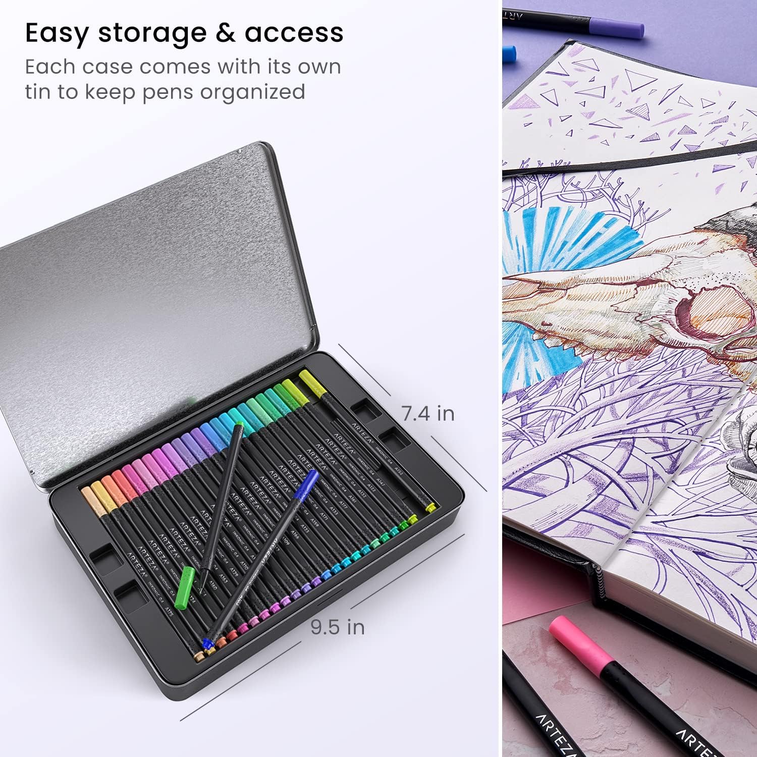 ARTEZA Fineliner Pens Inkonic - 72 Colours - Image 6