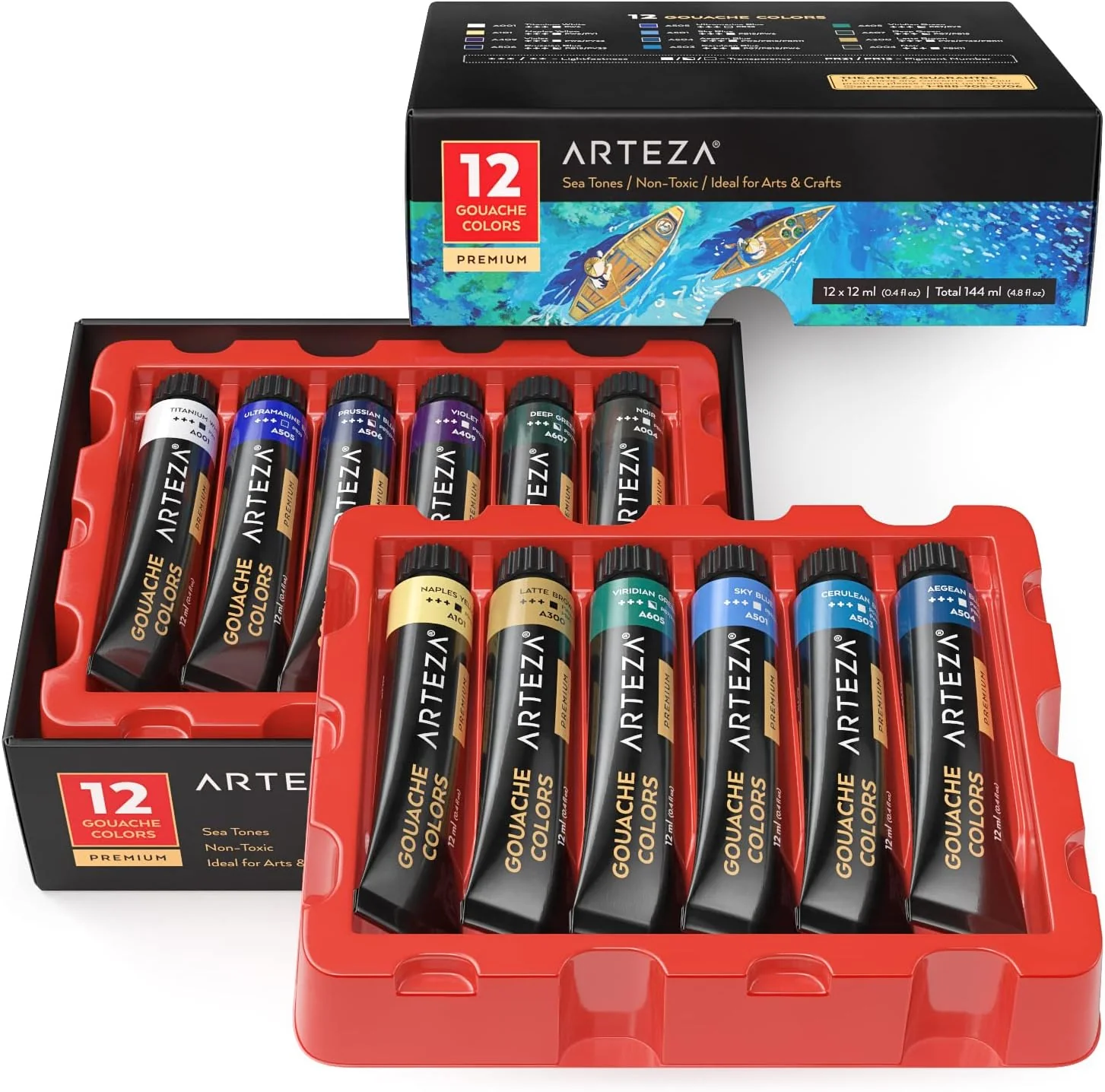 ARTEZA Gouache Paint - 12 Colours