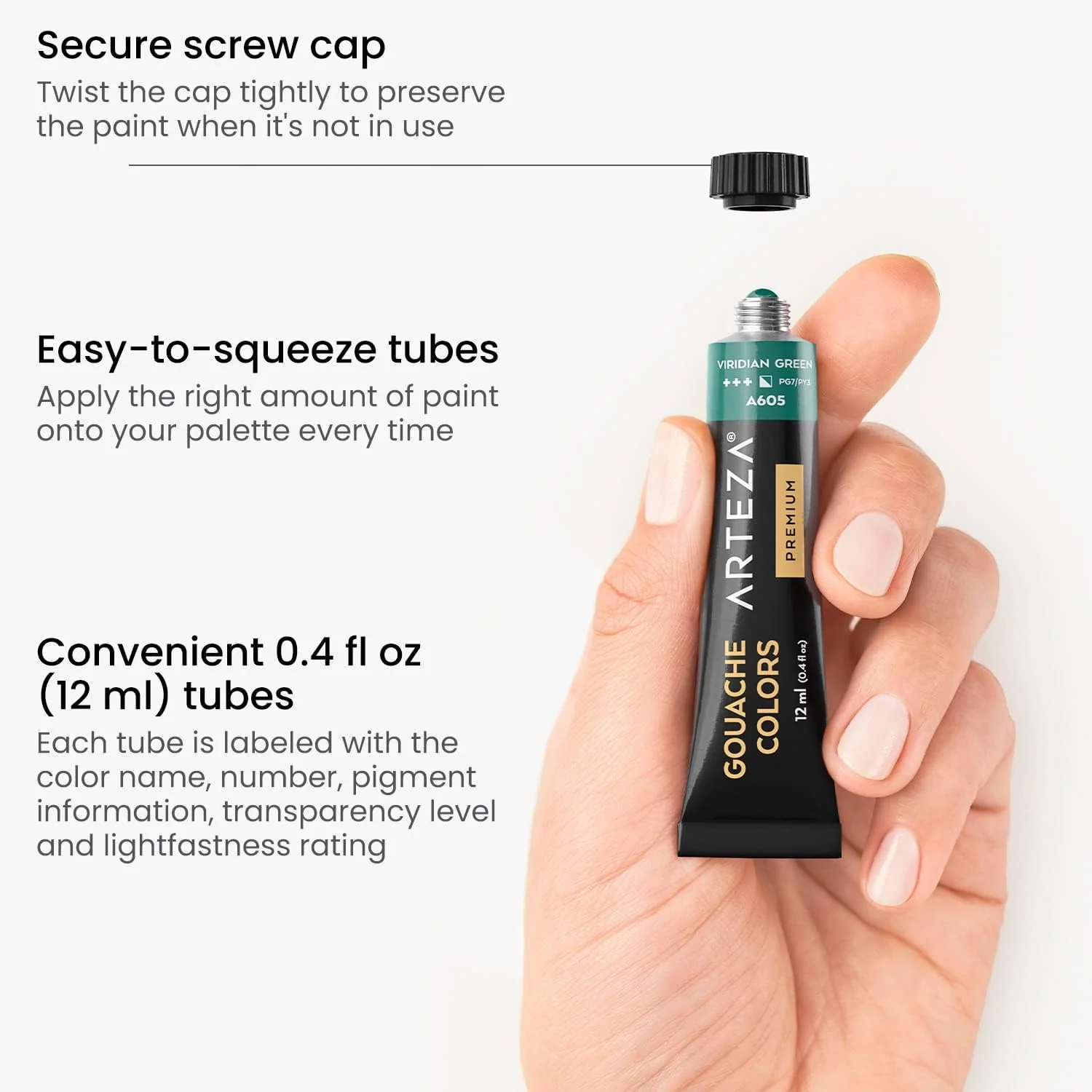 ARTEZA Gouache Paint - 12 Colours - Image 3