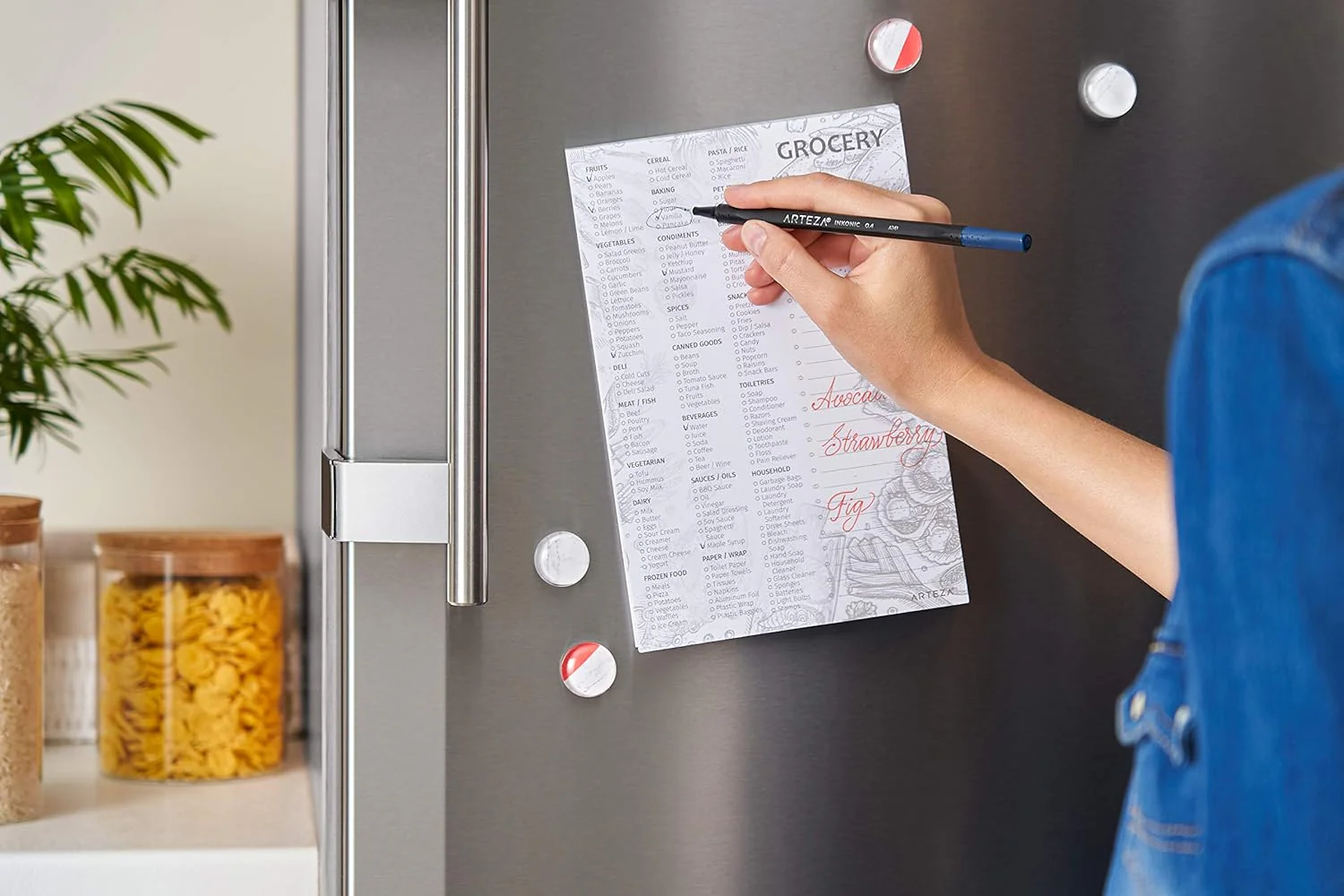 Arteza Grocery List Magnetic Notepad to Do List - Pack of 2 - Image 4