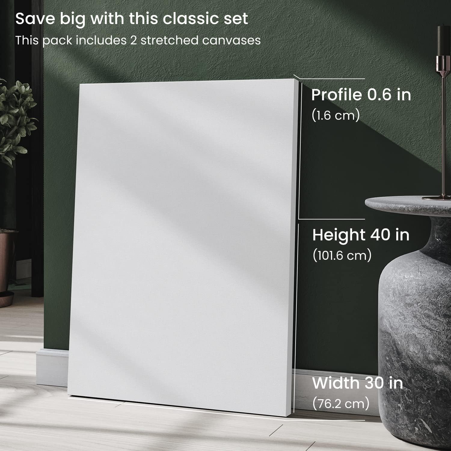 Arteza Large Canvas - 30"x40" (80cm x 100cm) - 2 Pack - Image 4