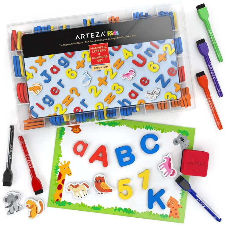 Arteza Magnetic Letters and Numbers Set
