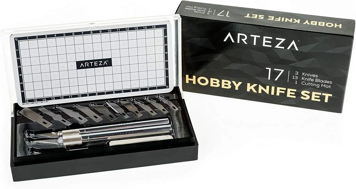 ARTEZA Model Making Tools - Hobby Knife Set of 17 - Image 3