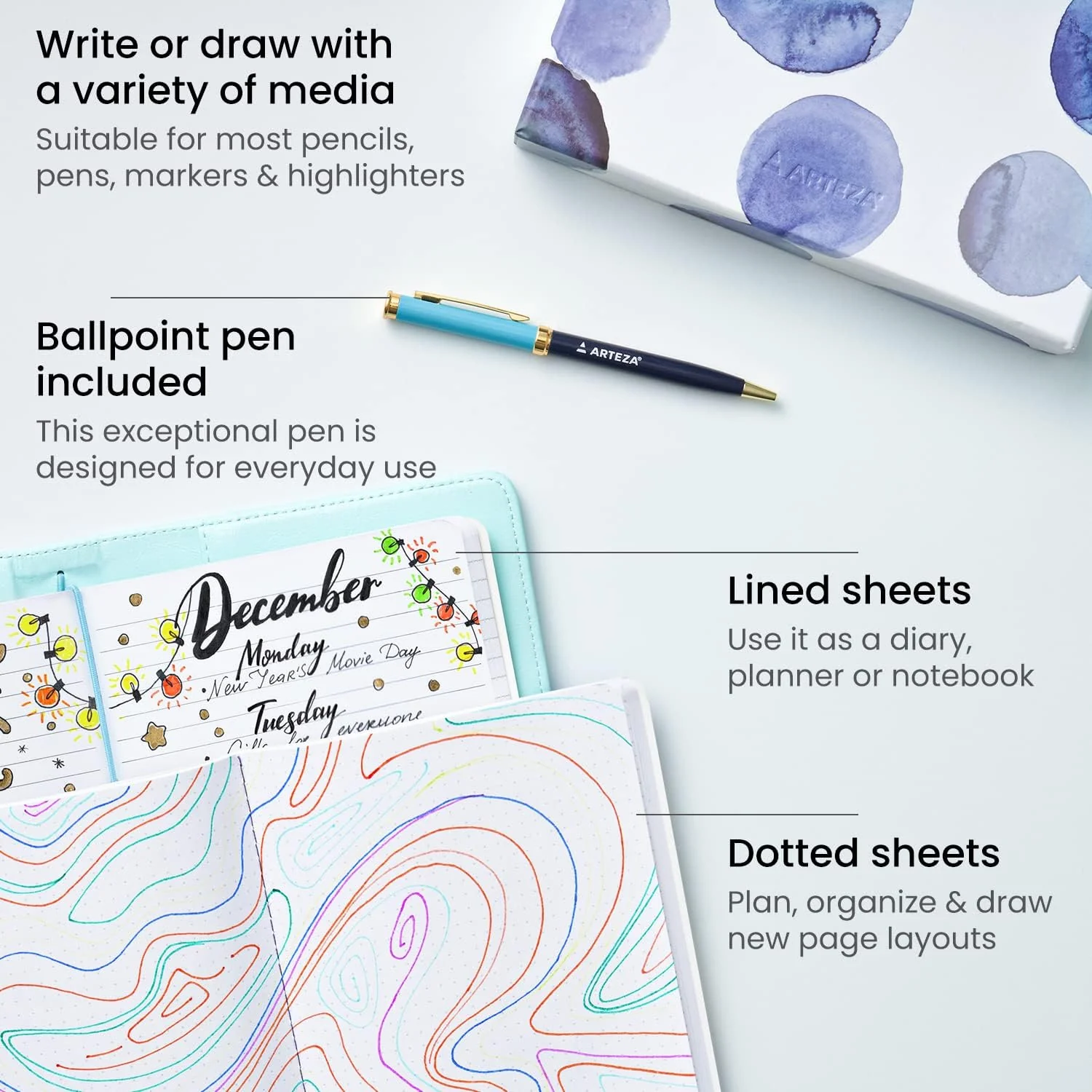 ARTEZA Notebook Journal Gift Set - Image 5