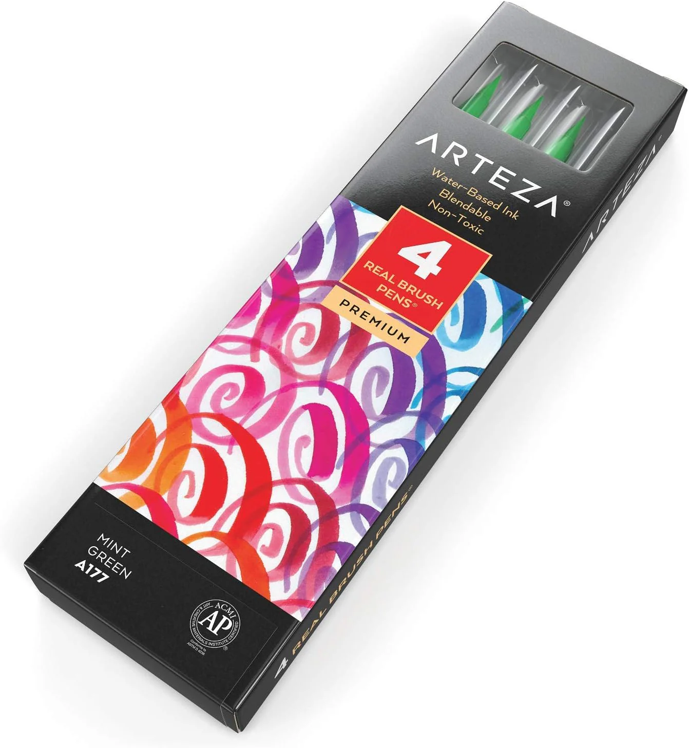 ARTEZA Real Brush Watercolour Pens - Mint Green - Image 2