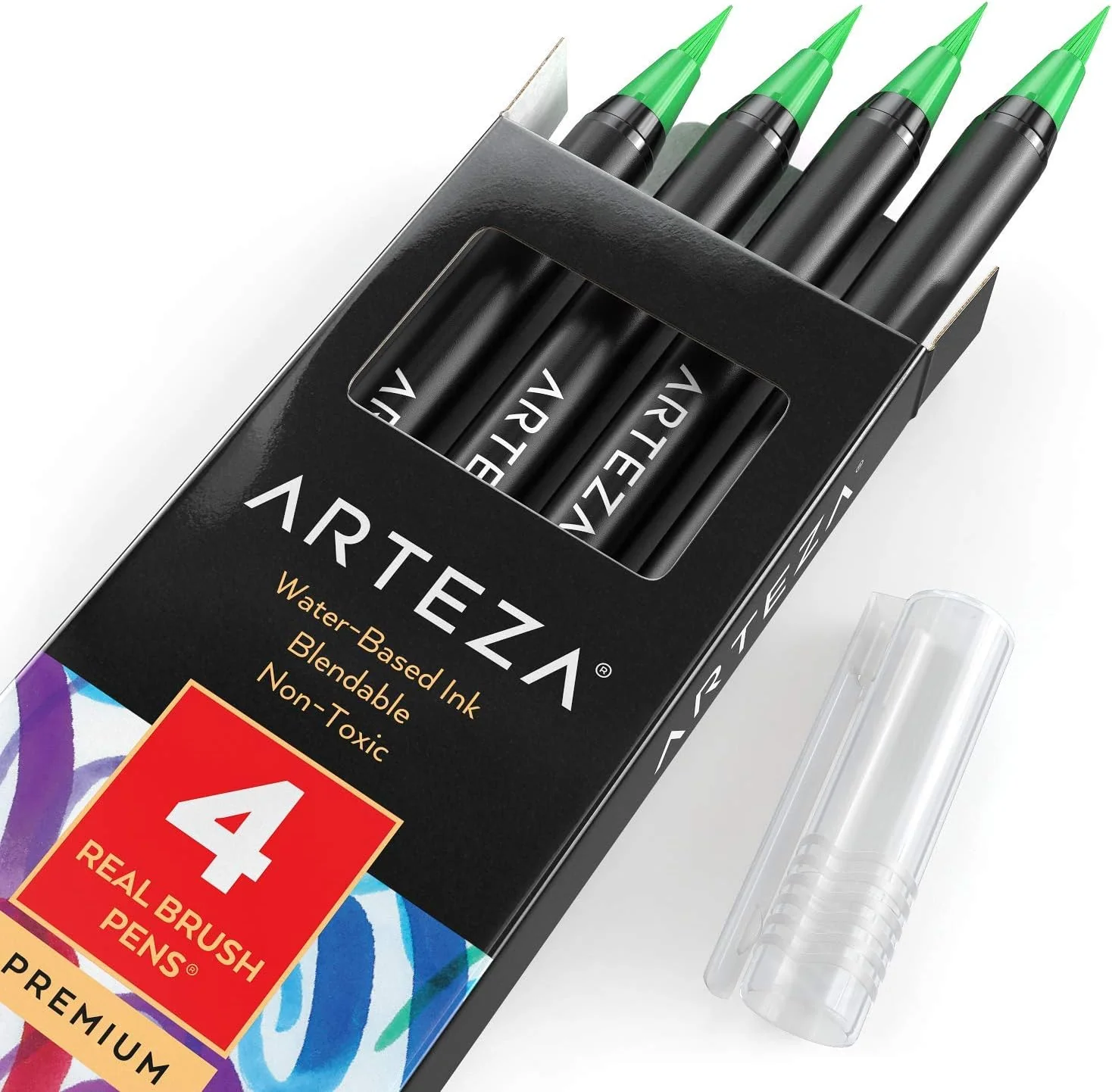 ARTEZA Real Brush Watercolour Pens - Mint Green - Image 3