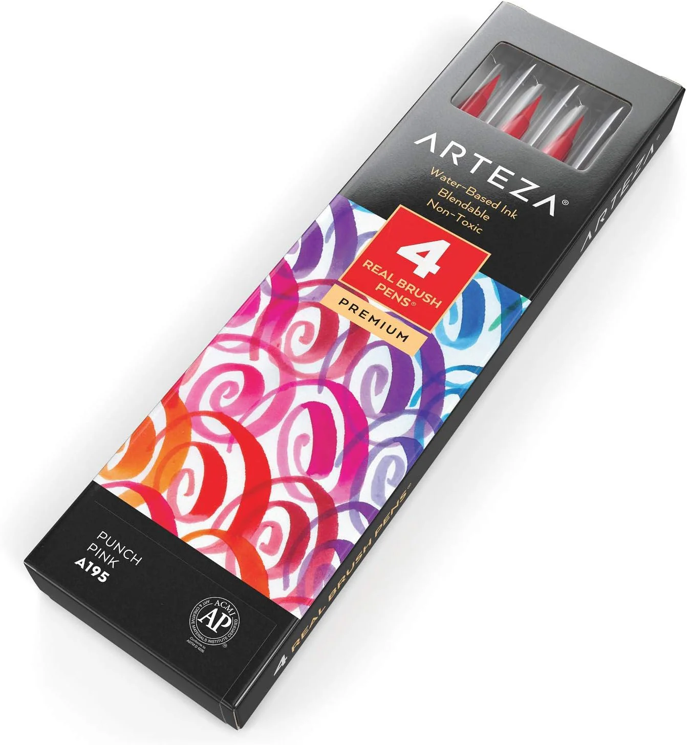 ARTEZA Real Brush Watercolour Pens - Punch Pink - Image 2