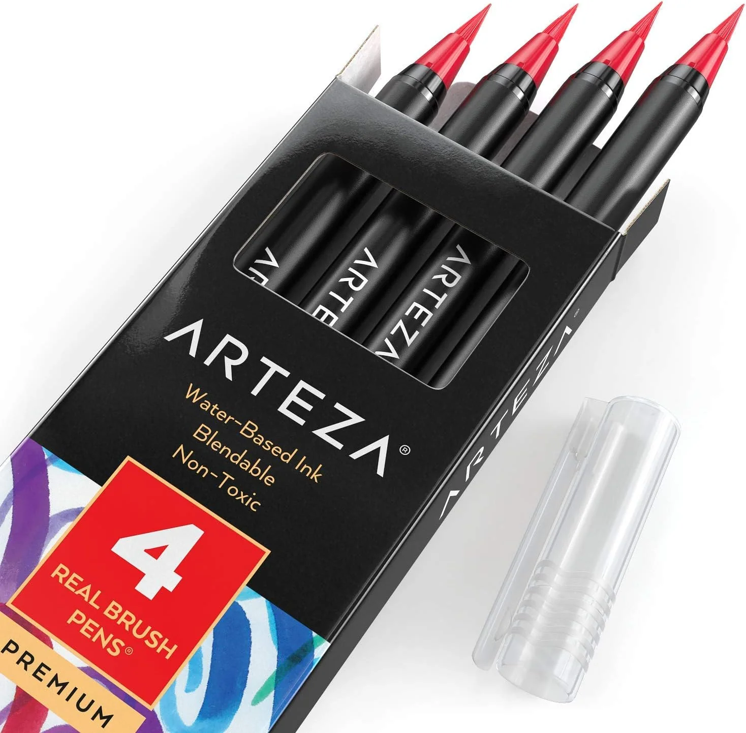 ARTEZA Real Brush Watercolour Pens - Punch Pink - Image 3