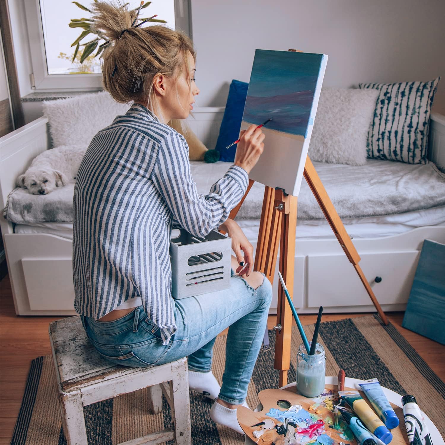 ARTEZA Stretched Canvas - 11'x14" (28x35.6cm) - 8 Pack - Image 8