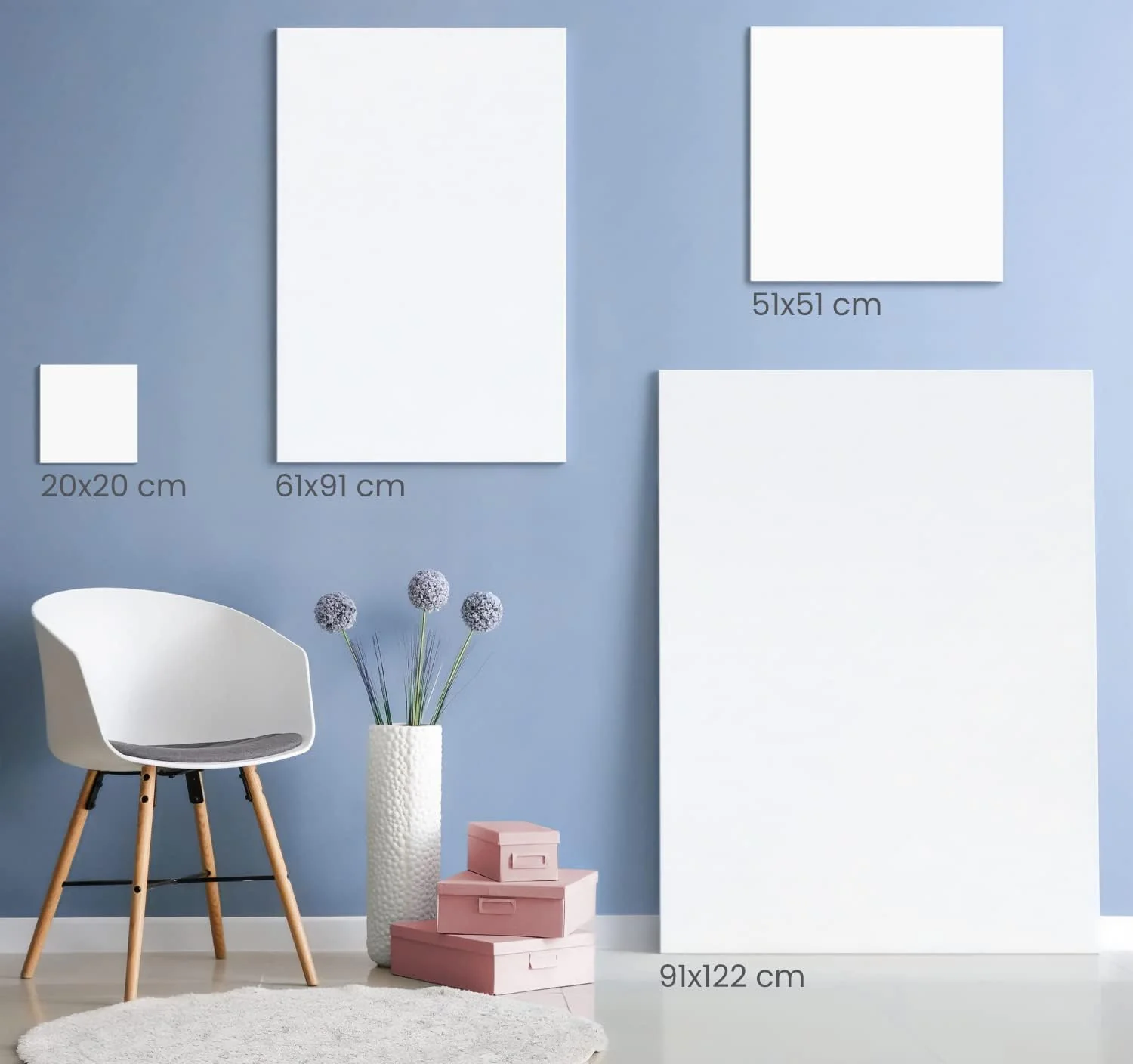 Arteza Stretched Square Canvas - 7.9"x7.9" (20cmx20cm) - 6 Pack - Image 8
