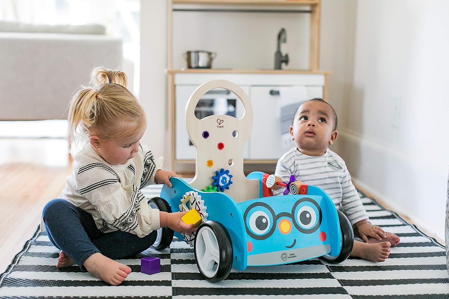 Baby Einstein Discovery Buggy Wooden Activity Walker & Wagon - Image 8