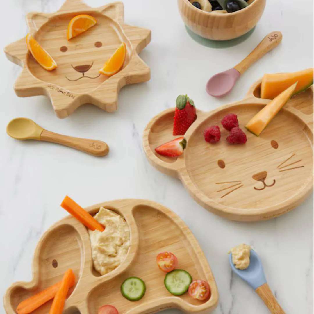 Baby & Toddler Bamboo Mouse Suction Plate & Spoon Set - Image 5