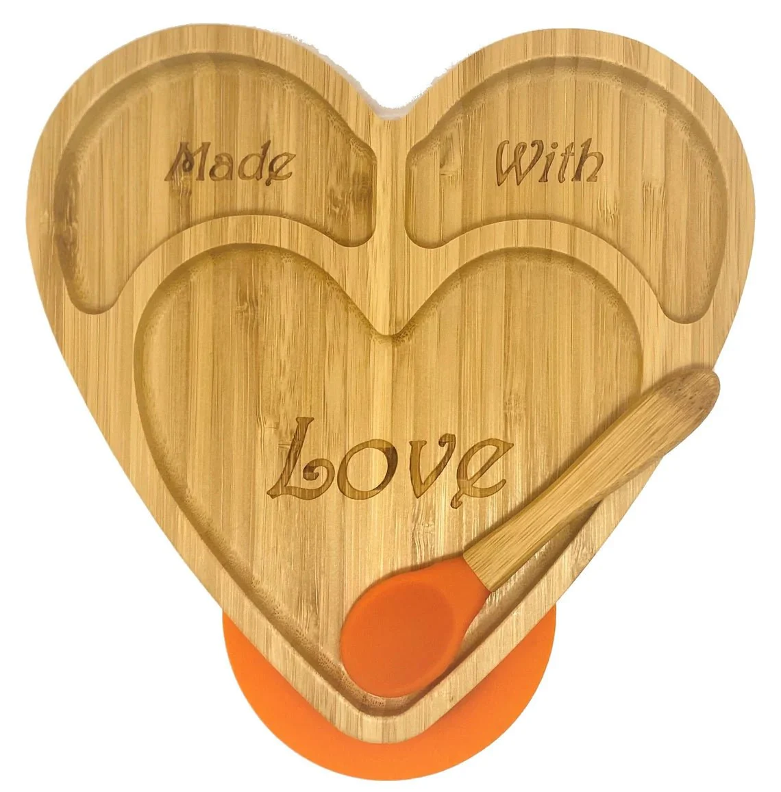Baby & Toddler Heart Shaped Bamboo Suction Plate - Image 2
