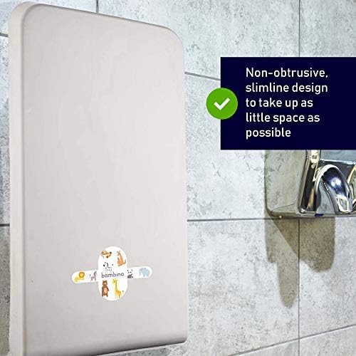 Bambino Wall Mounted Baby Nappy Changing Table Unit - Image 6