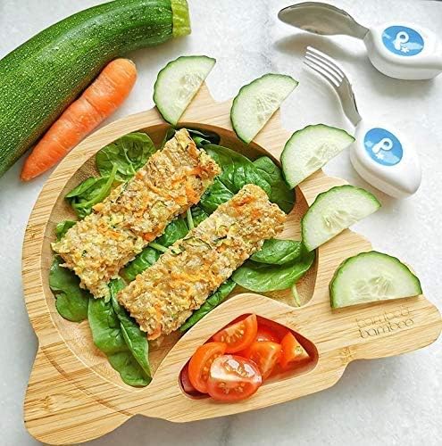 bamboo bamboo Baby and Toddler Suction Plate - Green Dinosaur - Image 2
