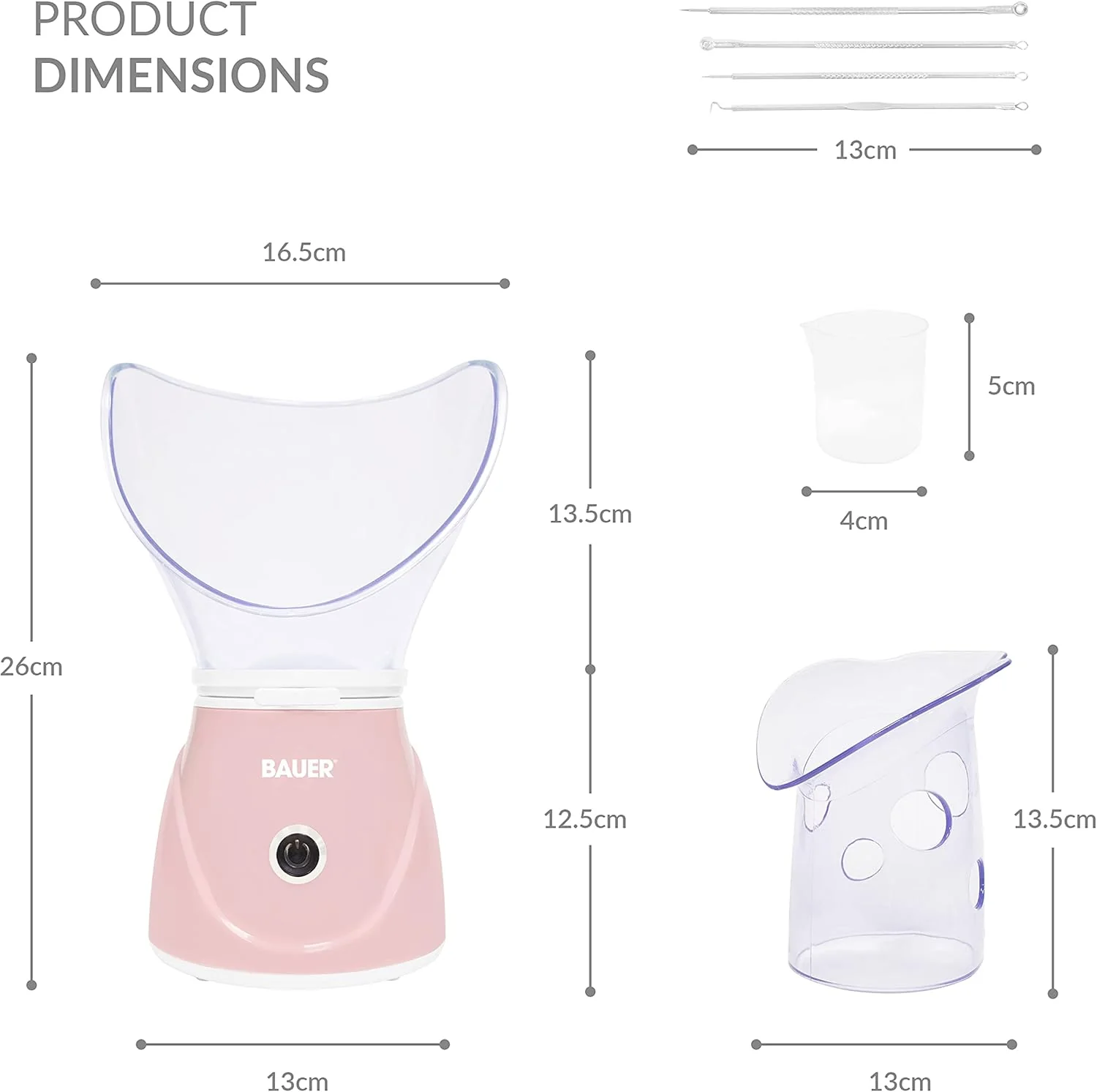 Bauer Professional Aqua Care Facial Steamer 38689 - Image 4