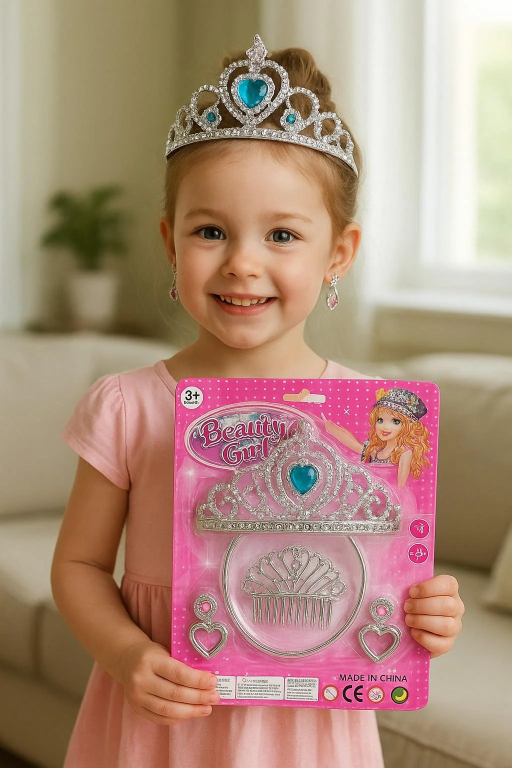 Beauty Girl Princess Tiara & Jewellery Play Set - 3Y+ - Image 2