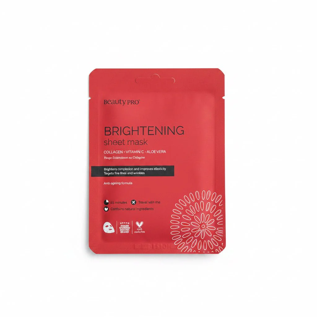 Beauty Pro Collagen Vitamin C Aloe Vera Brightening Sheet Mask - Image 2