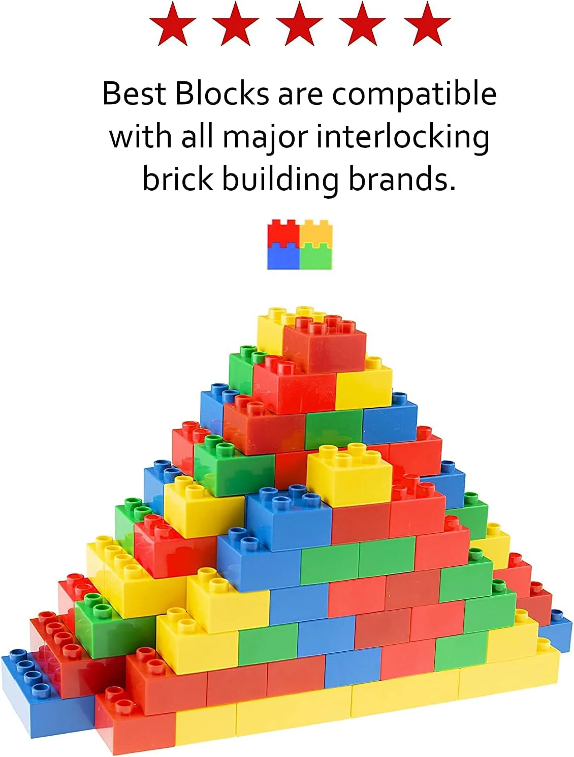 Best Blocks Kids Bricks Bundle - 84 Pieces & 2 Baseplates - Image 4
