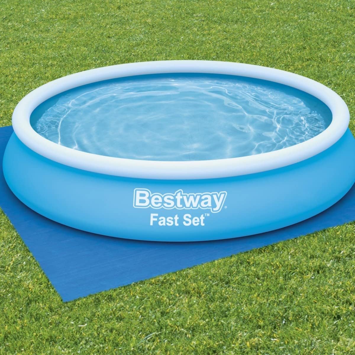 Bestway Swimming Pool Floor Protector 13 x 13 ft - Blue - Image 4