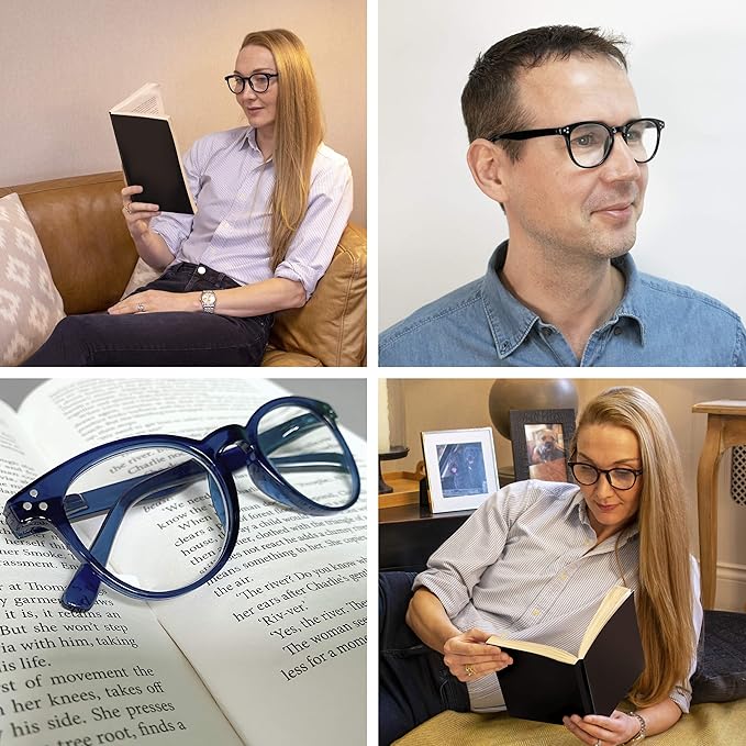 Betaview 4 Pack Retro Round Reading Glasses for Men & Women - 4 Colours (+1.5) - Image 5