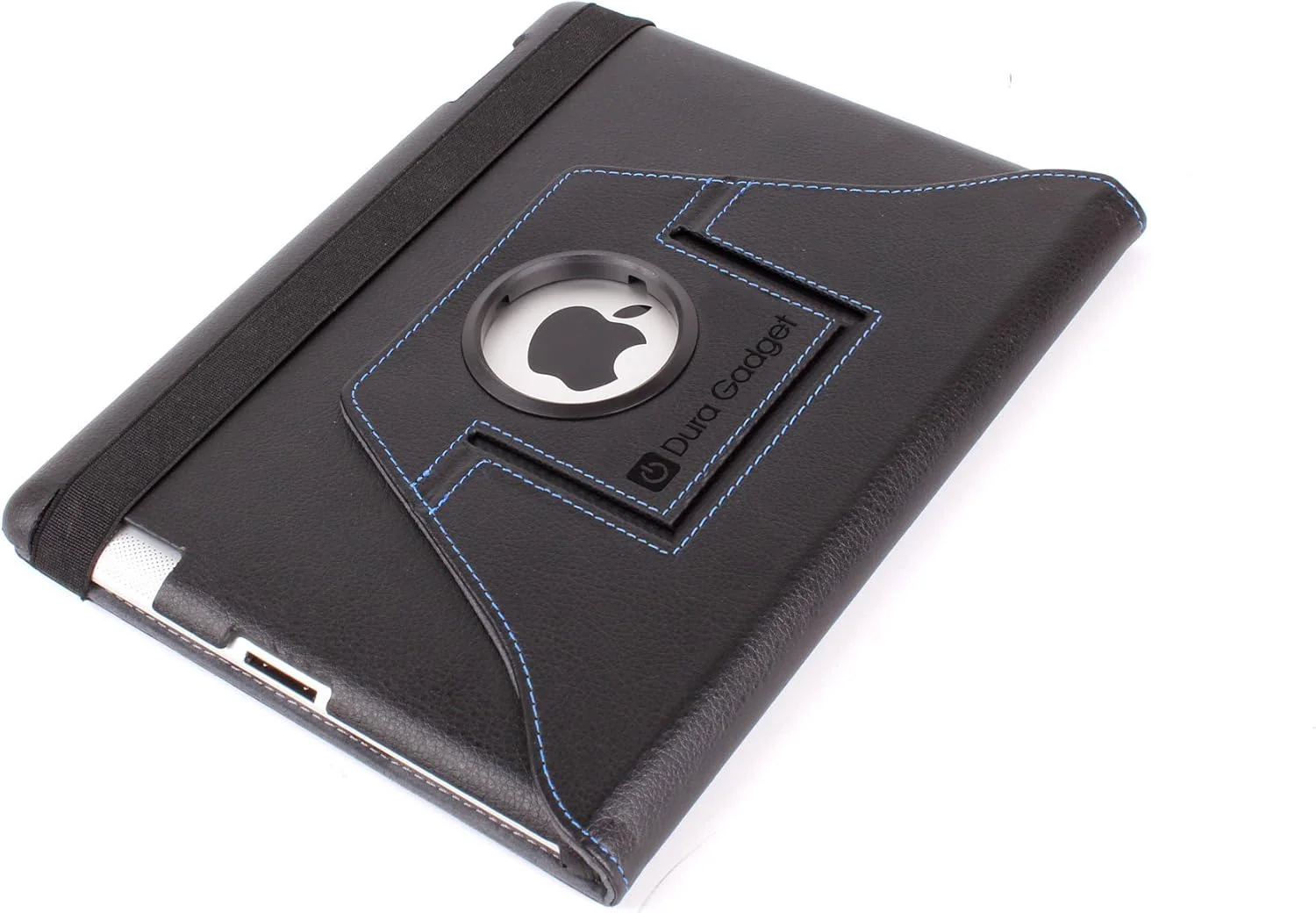 Black Faux Leather Rotating iPad Case For Apple iPad 4|iPad 3 - Image 5