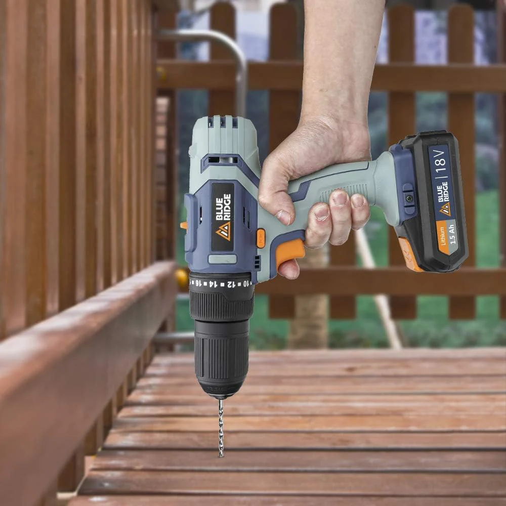 BLUE RIDGE Cordless Hammer Drill 20V Max with 2 x 1.5 Ah Li-ion Battery BR2808K2 - Image 2