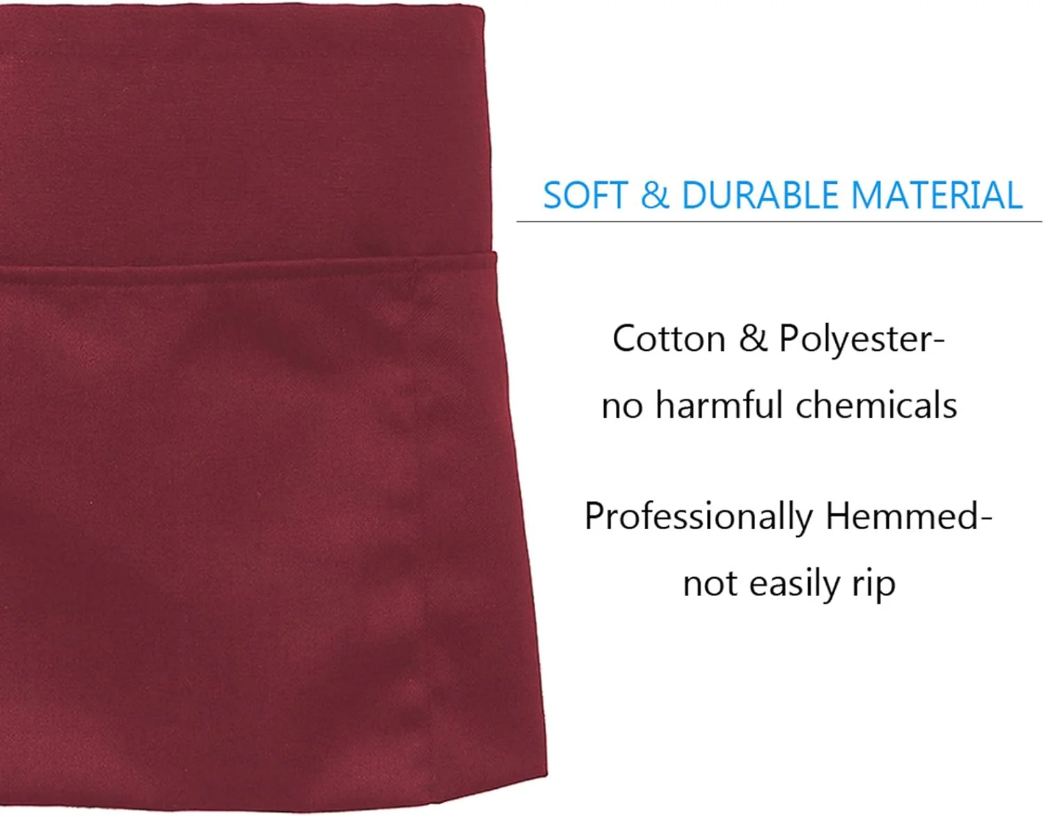 BOHARERS Waist Apron with 3 Pockets - Red Short Apron - Image 6