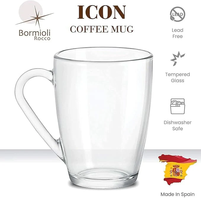 Bormioli Rocco Icon Glass Mug, 320ml - 6 pack - Image 2