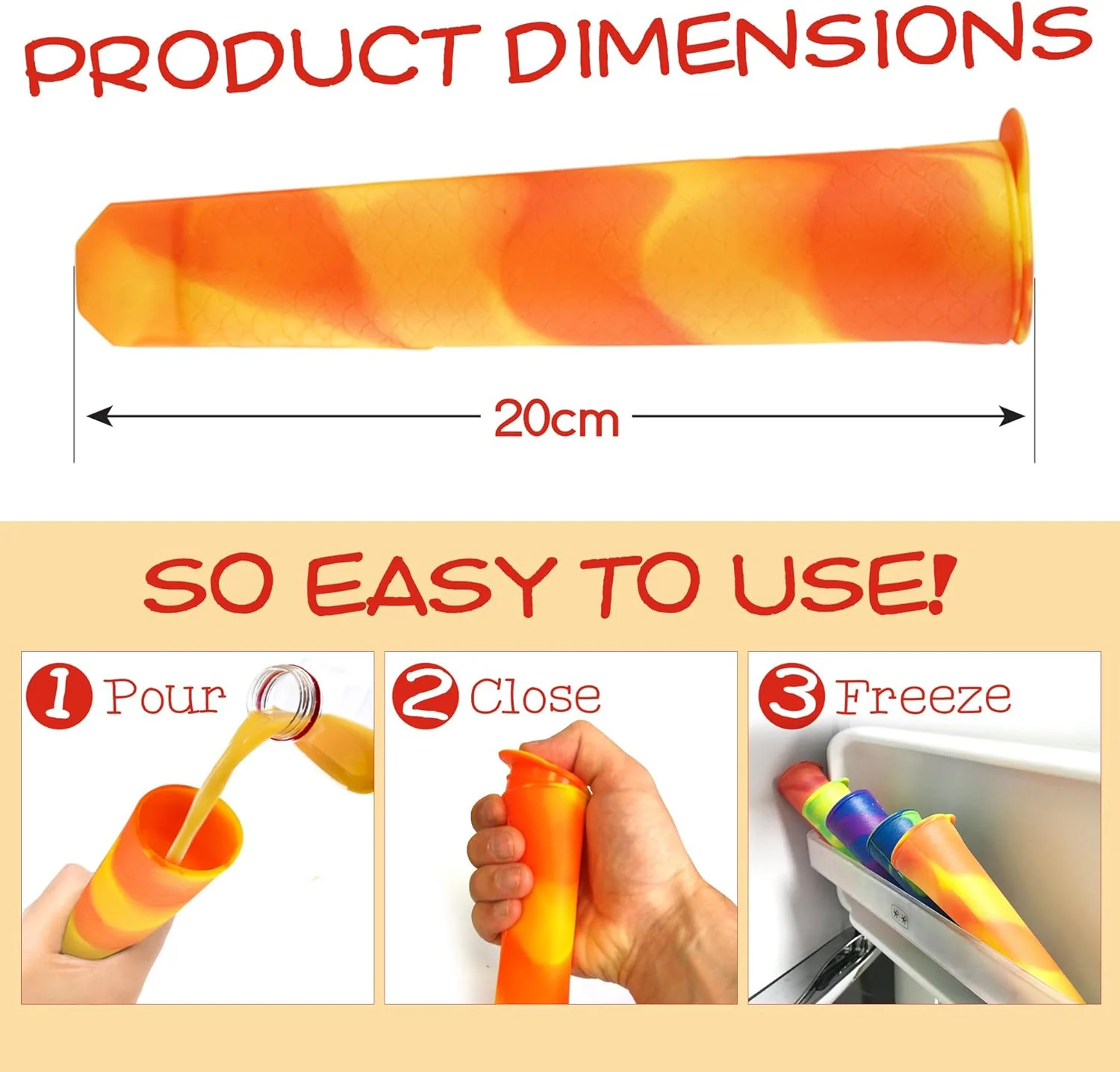 BRAMBLE 10 Premium Silicone Ice Lolly Moulds BPA Free - Image 6