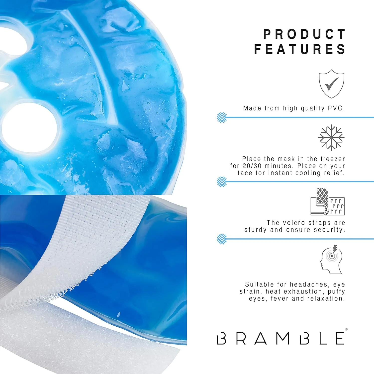 Bramble - 5 Cooling Full Face Gel Masks - Image 2