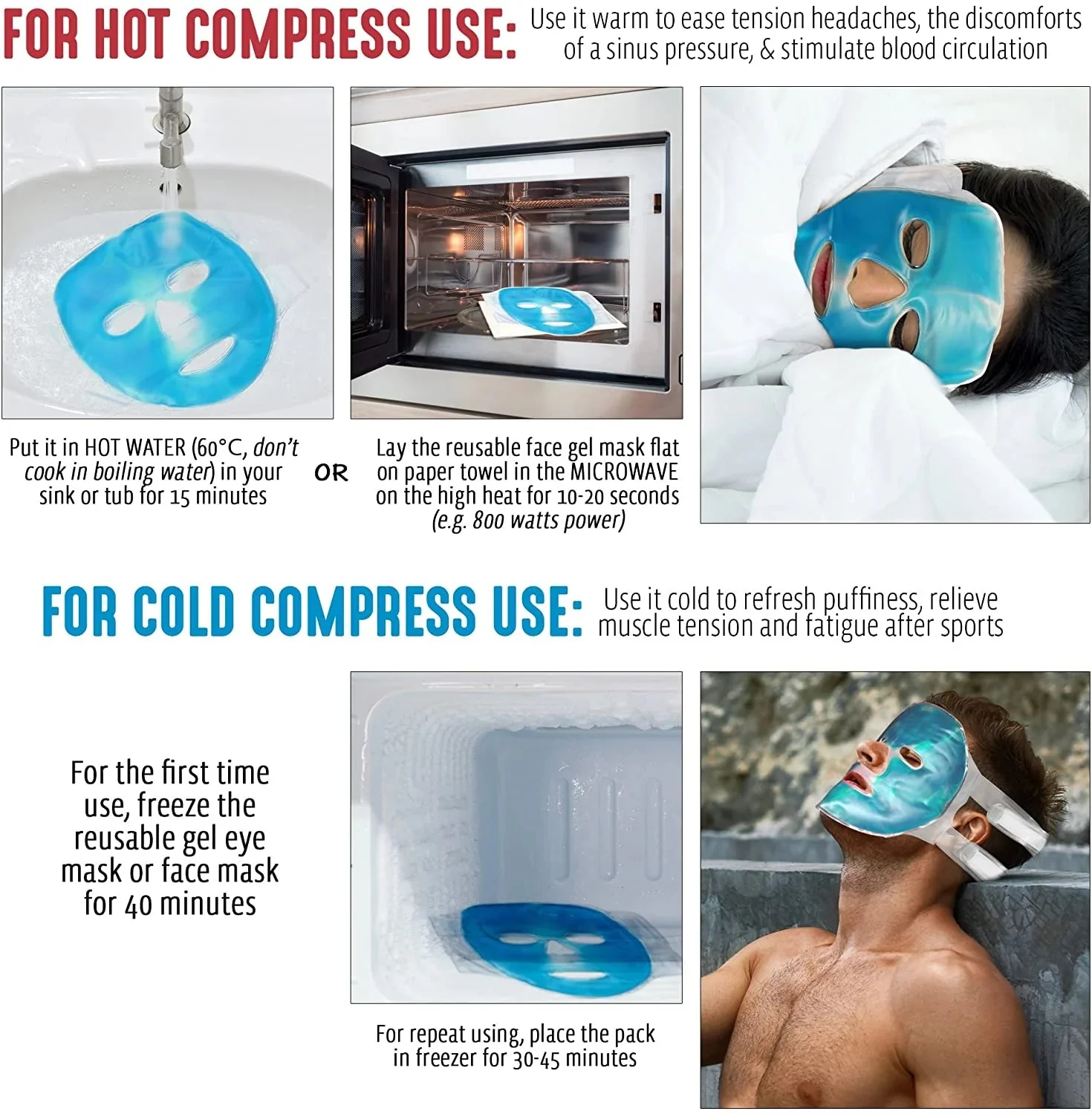 Bramble - 5 Cooling Full Face Gel Masks - Image 5