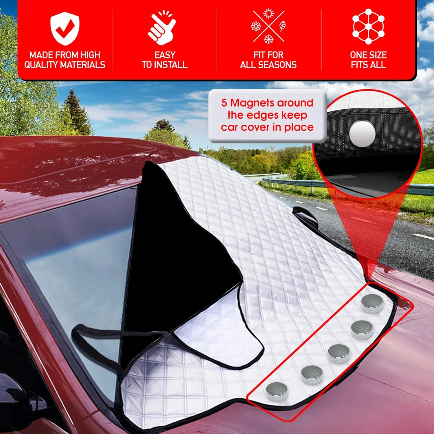 BRAMBLE Car Windscreen Sun Shade - 150 x 120cm - Image 2