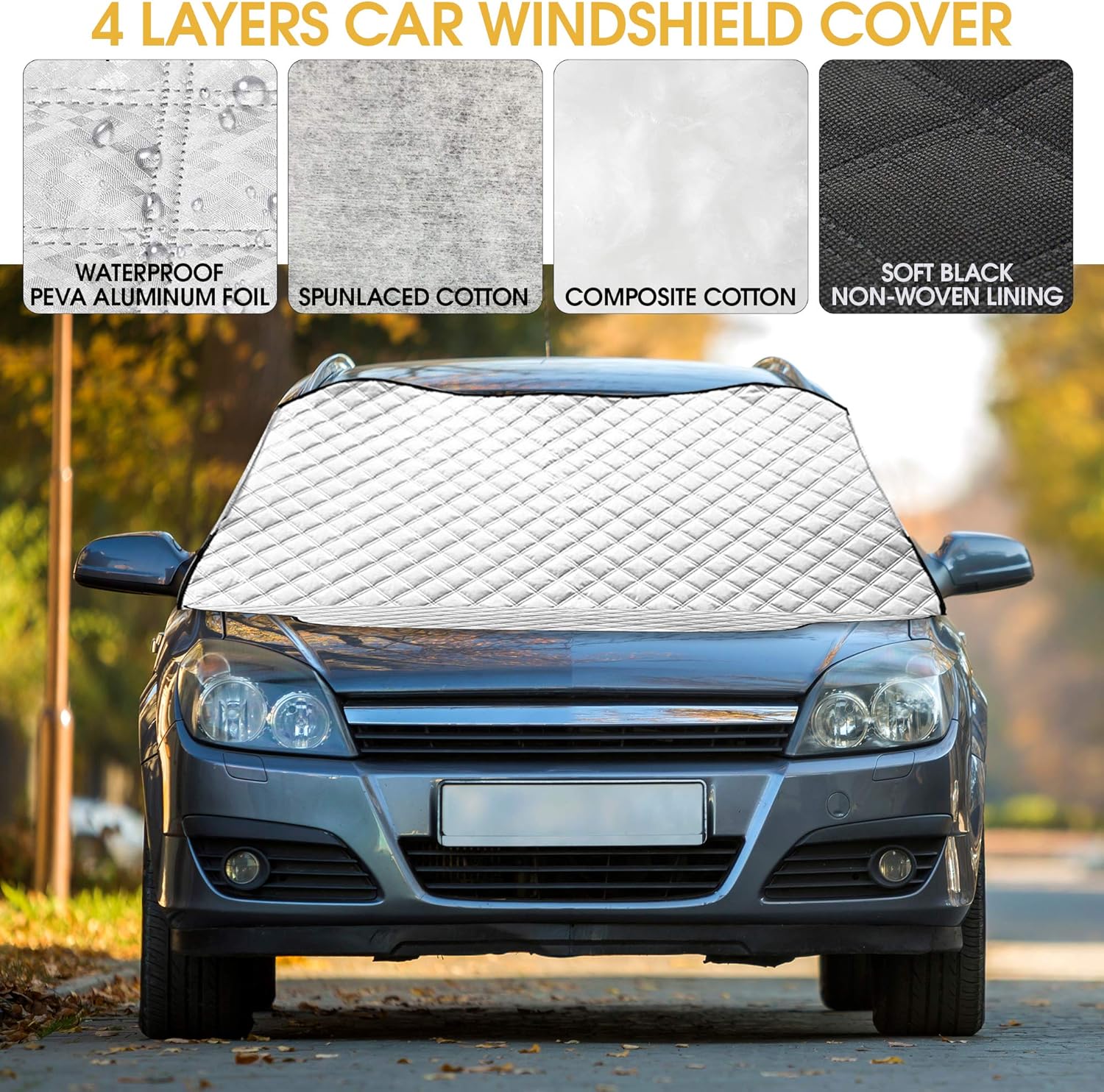 BRAMBLE Car Windscreen Sun Shade - 150 x 120cm - Image 3