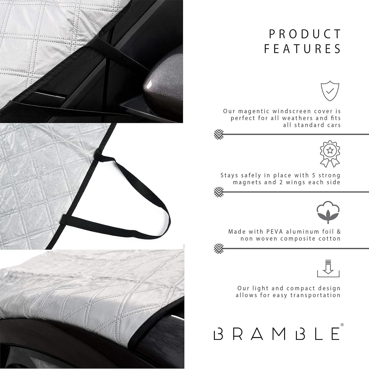 BRAMBLE Car Windscreen Sun Shade - 150 x 120cm - Image 6