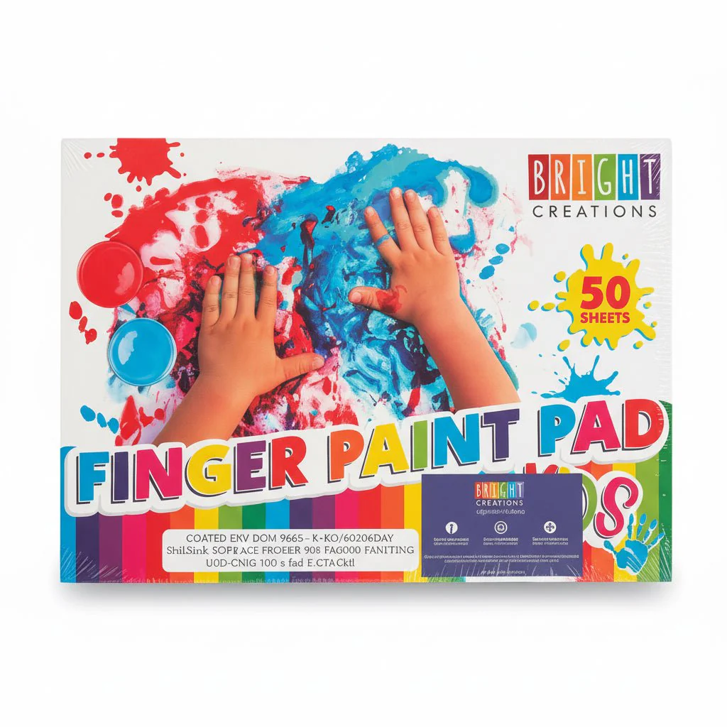 Bright Creations Finger Paint Pad for Kids - 50 Sheets