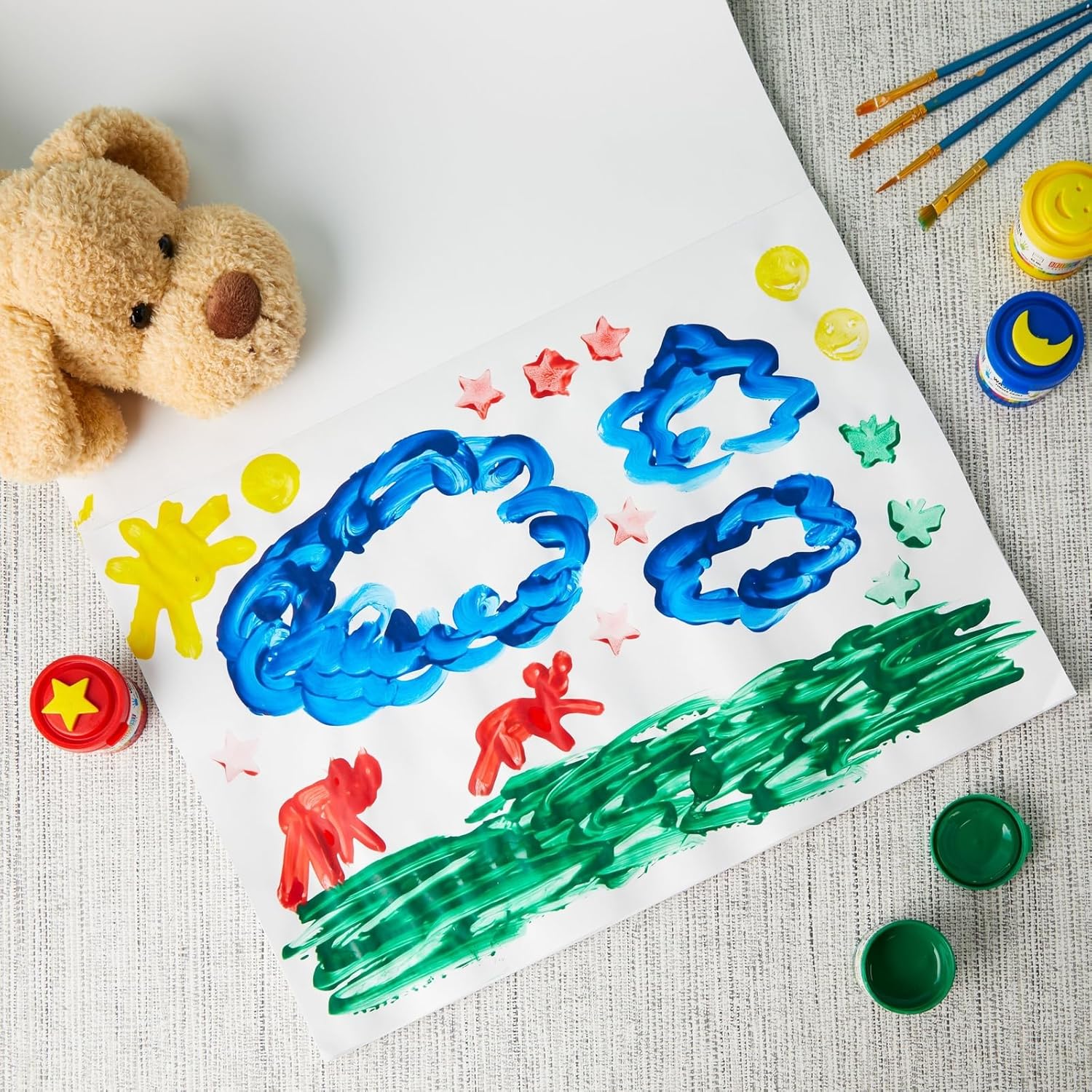 Bright Creations Finger Paint Pad for Kids - 50 Sheets - Image 2