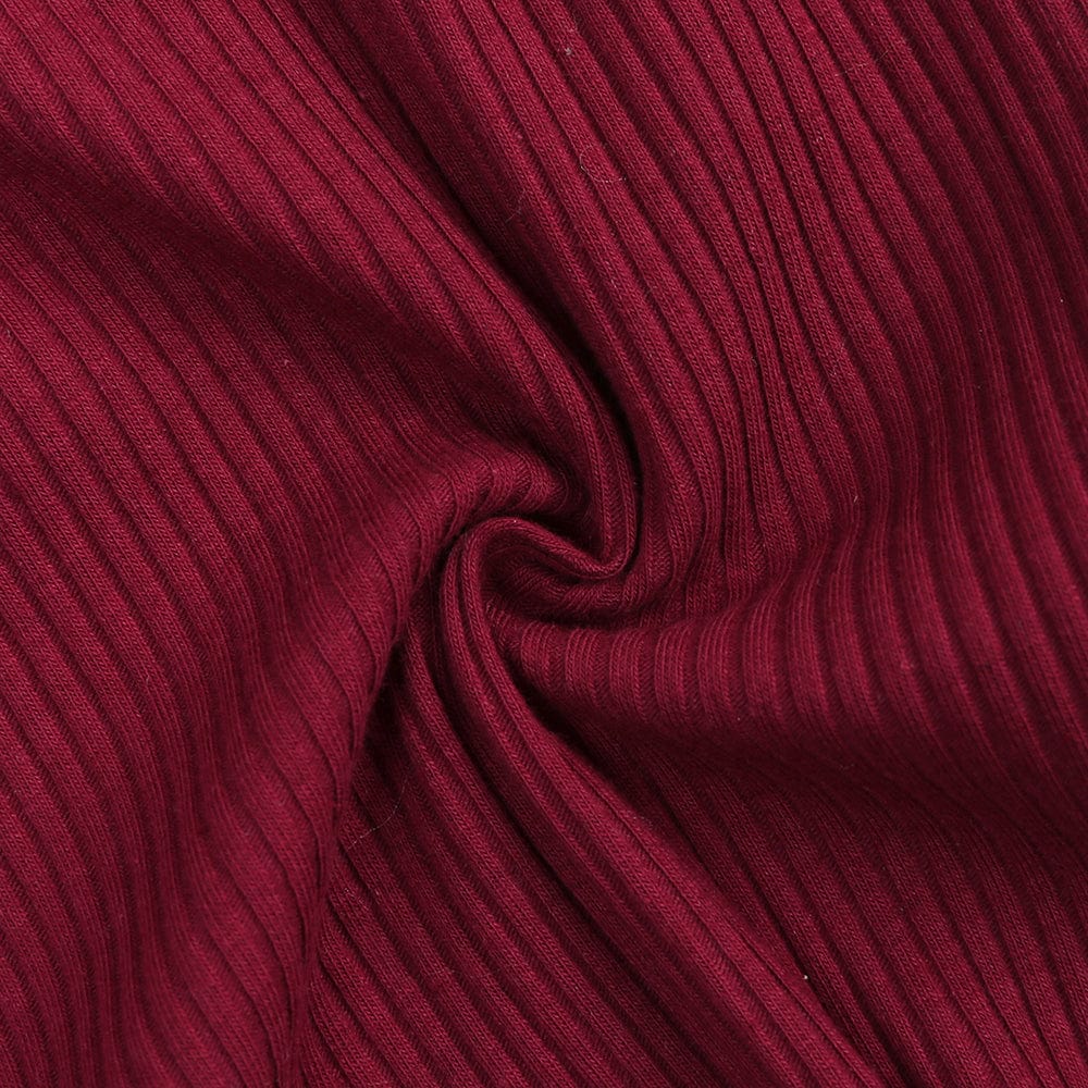Burgundy Henley-Style Baby Sleepsuit (Various Sizes) - Image 2