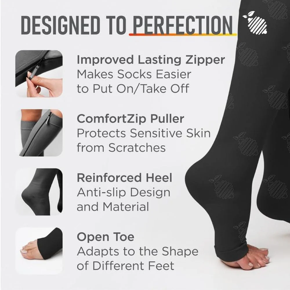 Calf Compression Sleeve 3XL (Black) - Lemon Hero Health - Image 3