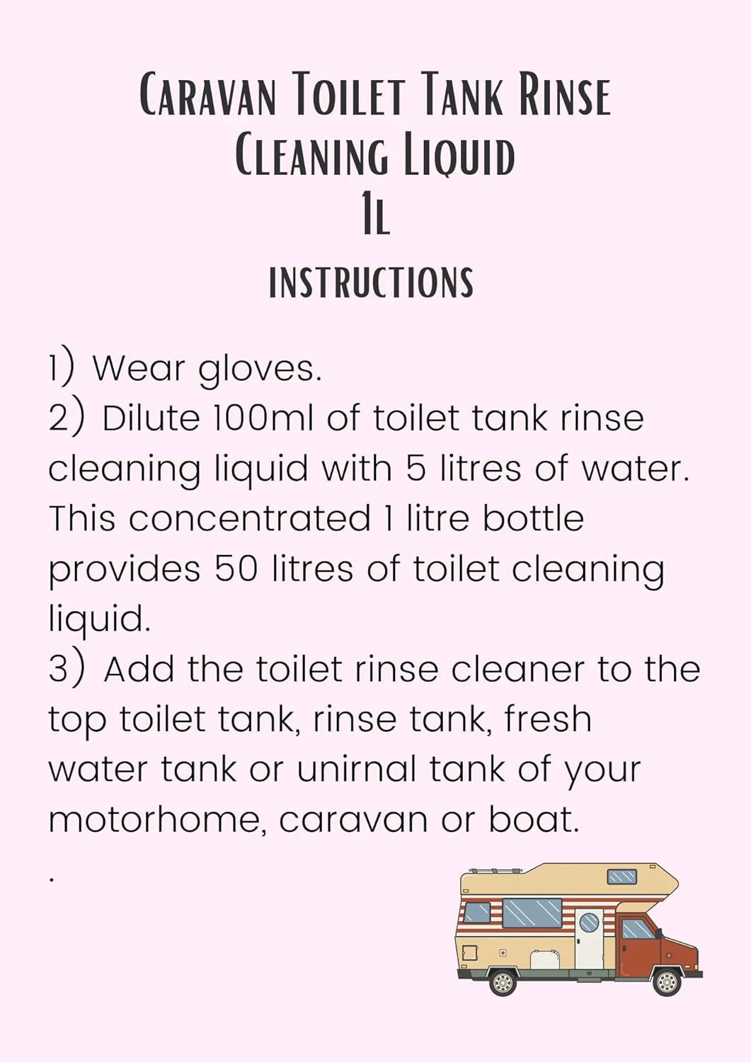 Caravan Toilet Tank Rinse Cleaning Liquid Chemicals 1L X 12 - Image 2